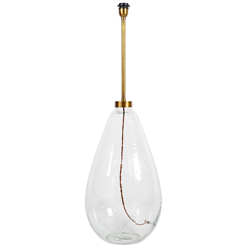 Baba Recycled Glass Floor Lamp, H60cm, Clear-1