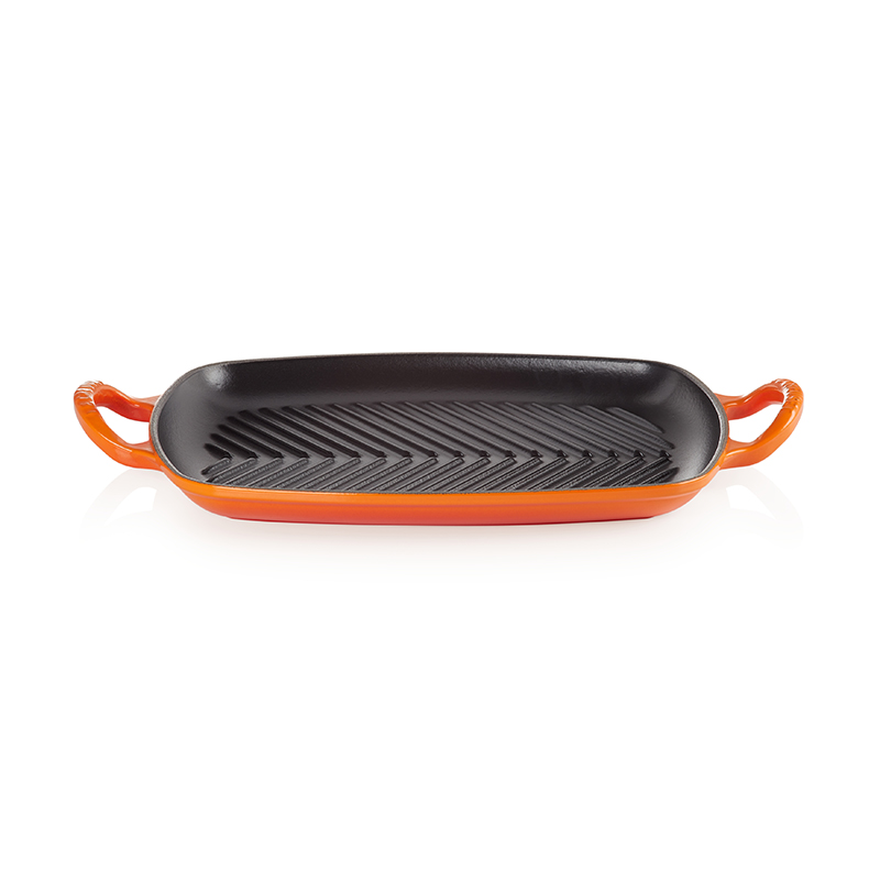 Signature Cast Iron Rectangular grill, 30cm, Volcanic-2