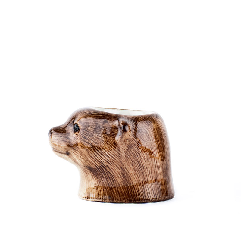 Otter Egg Cup, H7cm, Brown-1