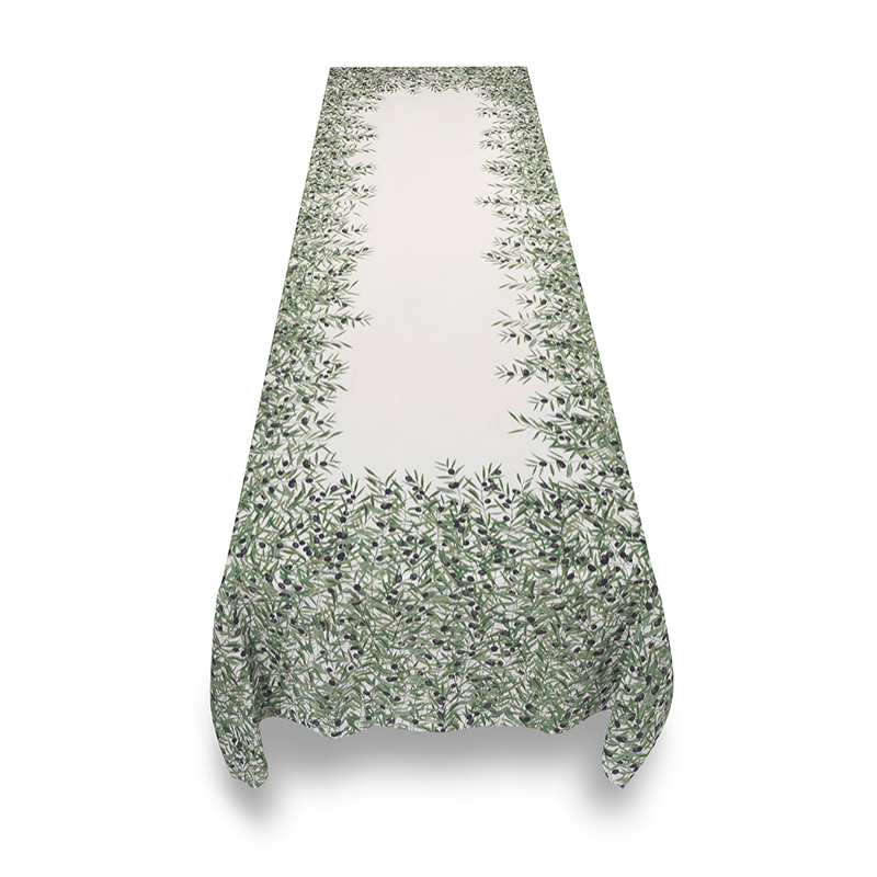 L'Olivier Tablecloth, L165 x W380cm, Green-3