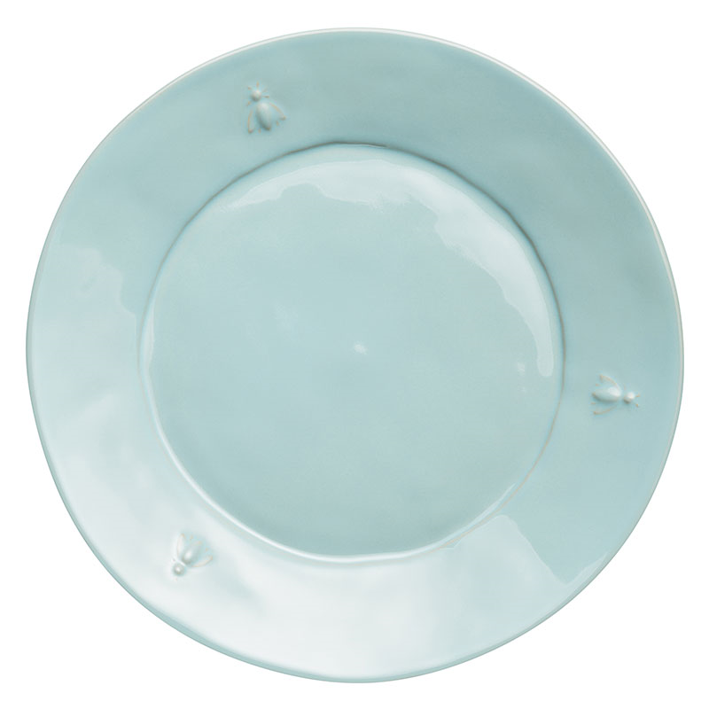 Bee Set of 4 Dinner Plates, D27cm, Blue-0