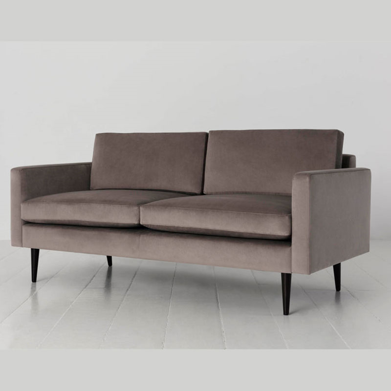 Model 01 2 Seater Velvet Sofa, Elephant-3