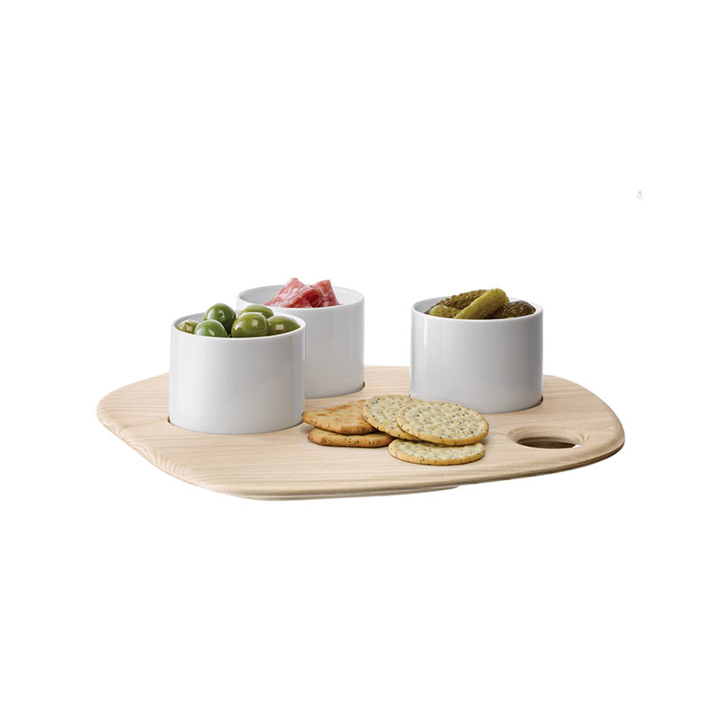 Palette Tapas Set and Board, D32cm, Ash Wood-2