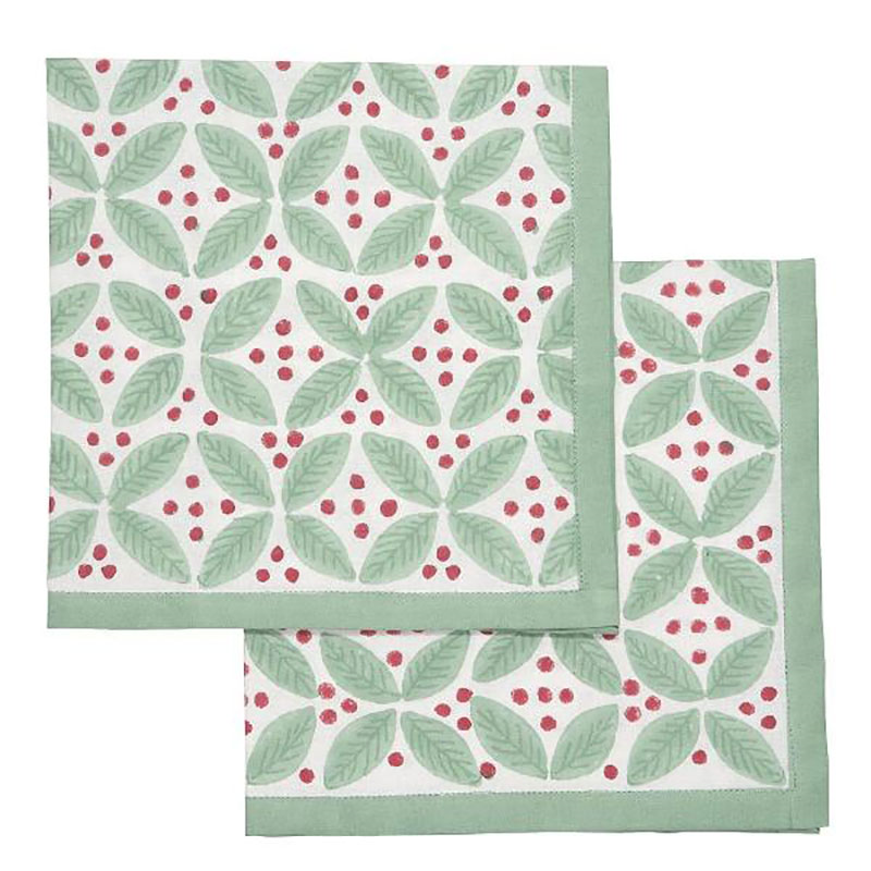 Berry Set of 4 Napkins, 45 x 45cm, Red-2