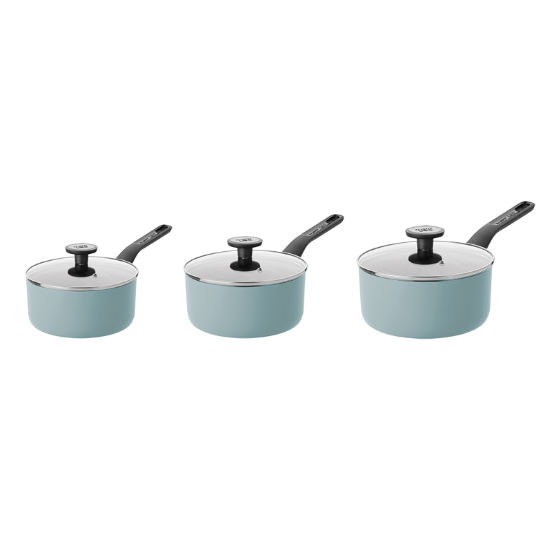 Leo 3 Piece Saucepan Set, Slate-1