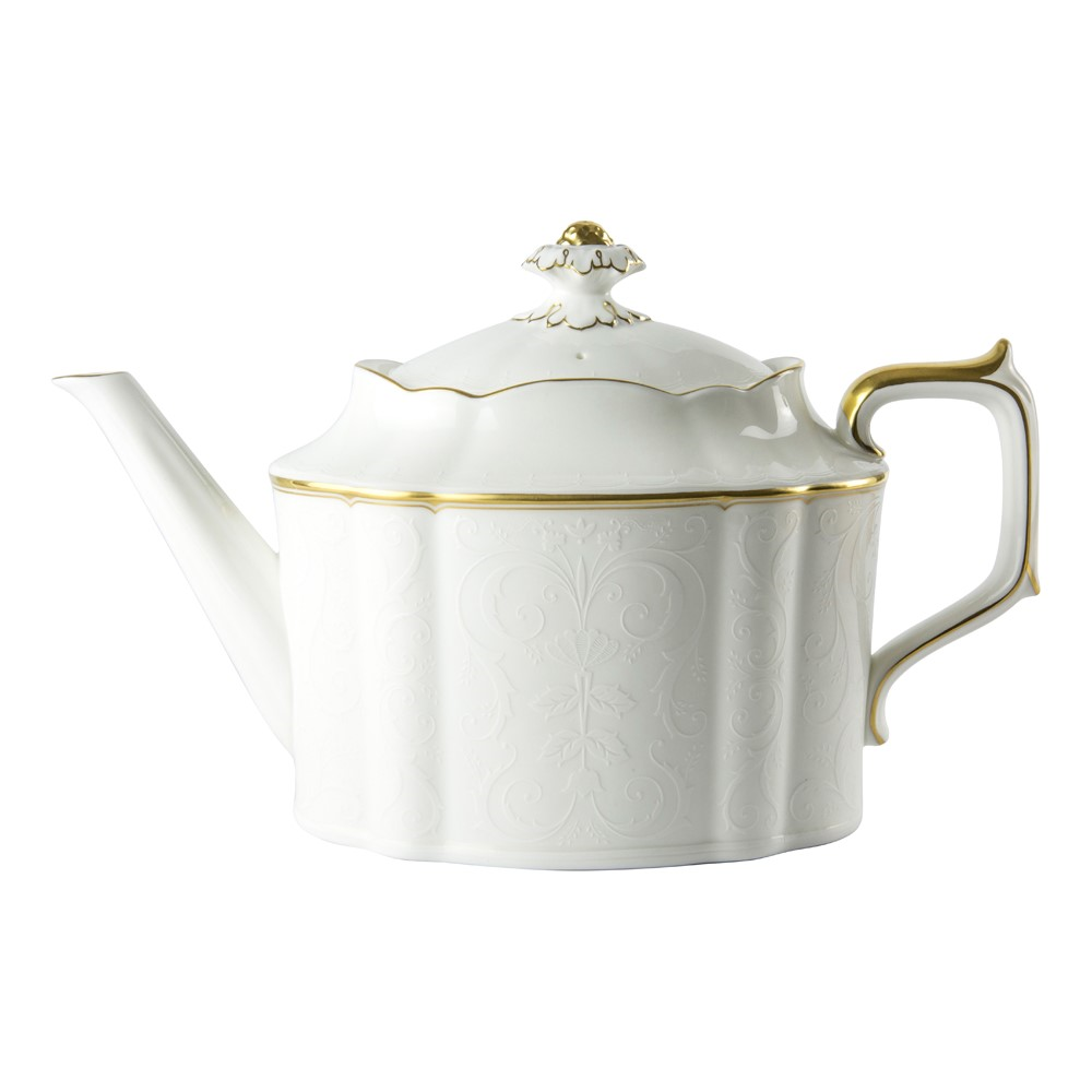 Darley Abbey Pure Gold Large teapot, 102cl, White/Gold-0