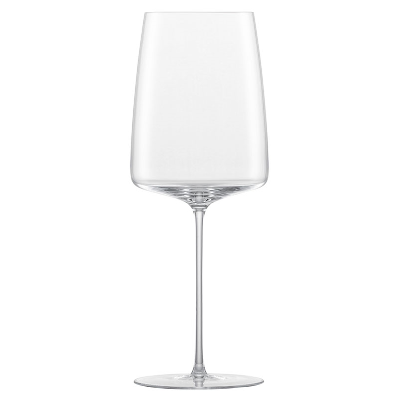 Simplify Set of 2 Crystal Large Bordeaux Red Wine Glasses, 689ml, Clear-0