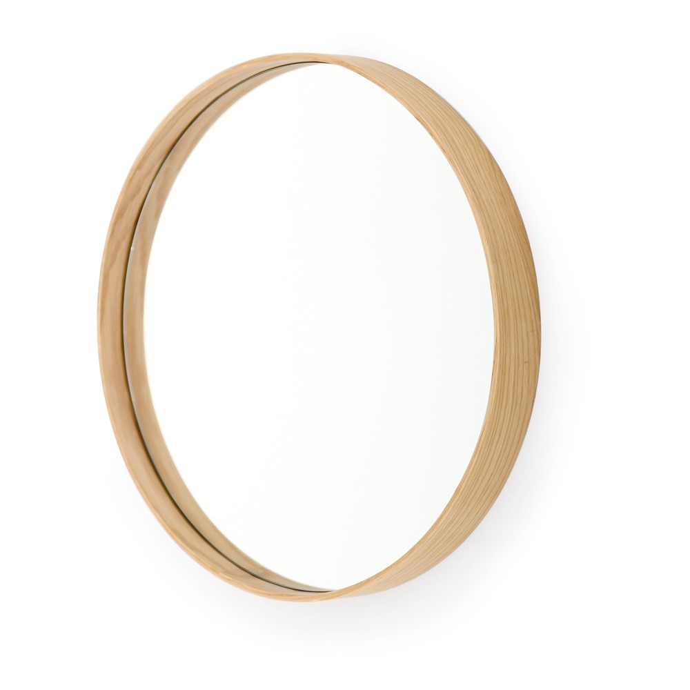 Glance -310 Round wall mirror, Dia31cm, Natural Oak-0