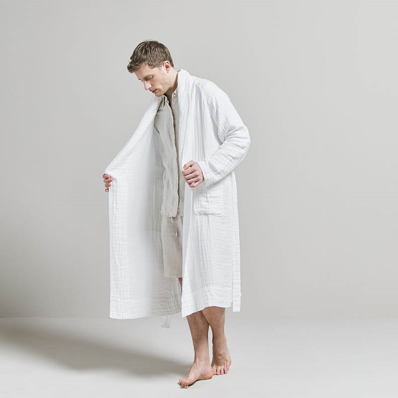 The Dream Cotton Robe, Extra Small, Snow-3