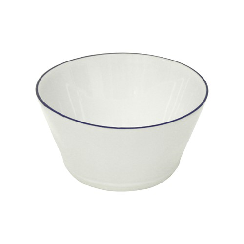 Beja Set of 6 cereal bowls, 14cm, White With Blue Rim-0