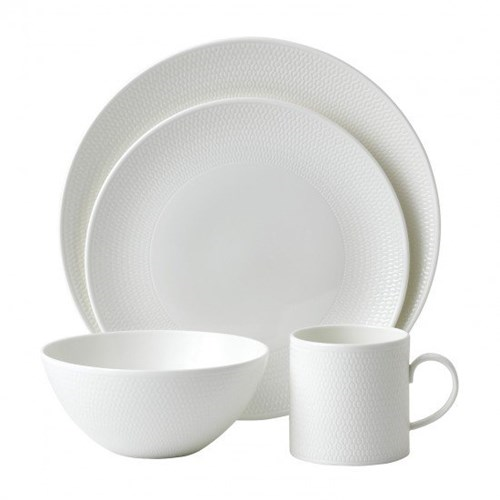 Gio 16 Piece Dinnerware Set, White-0