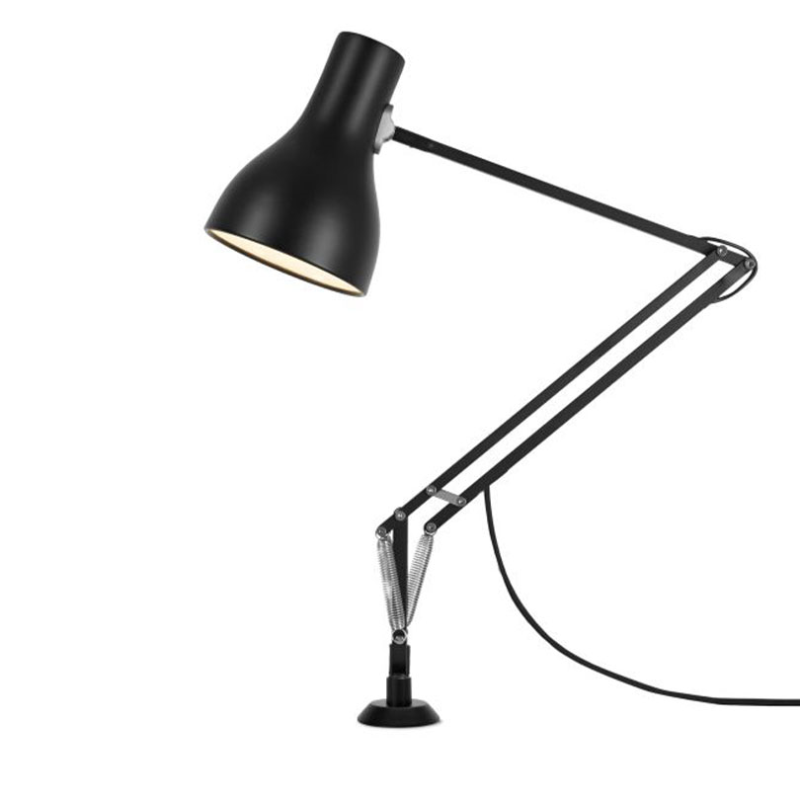 Type 75 Lamp with Desk Insert, Jet Black-1