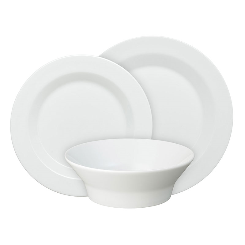 James Martin Everyday 12 Piece Boxed Dinnerware Set, White-0