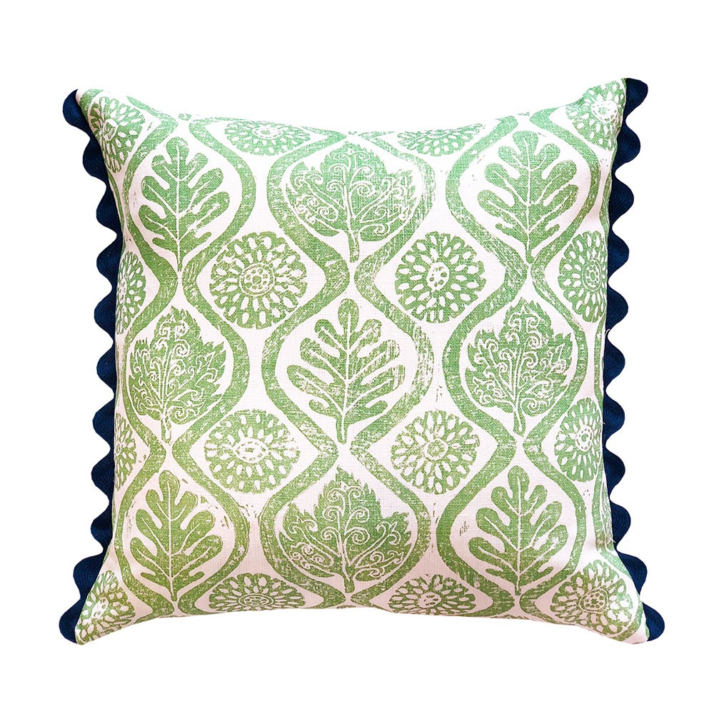 Oakleaves Cushion, 50 x 50cm, Bright Green-0