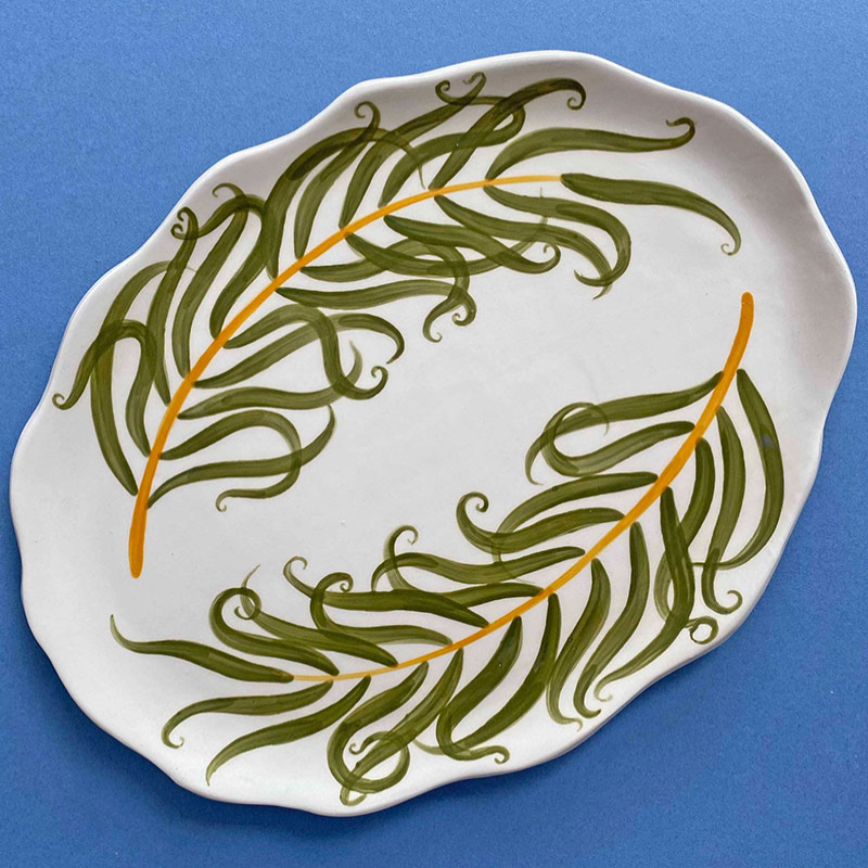 Minnie-Mae Studio Willow Bough Serving Platter, 22cm x 28cm x 1cm, Multi-0