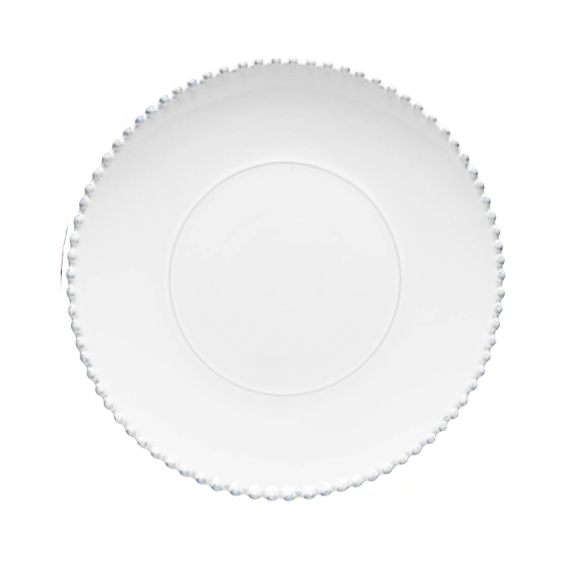 Pearl Charger Plate, 33cm, White-0