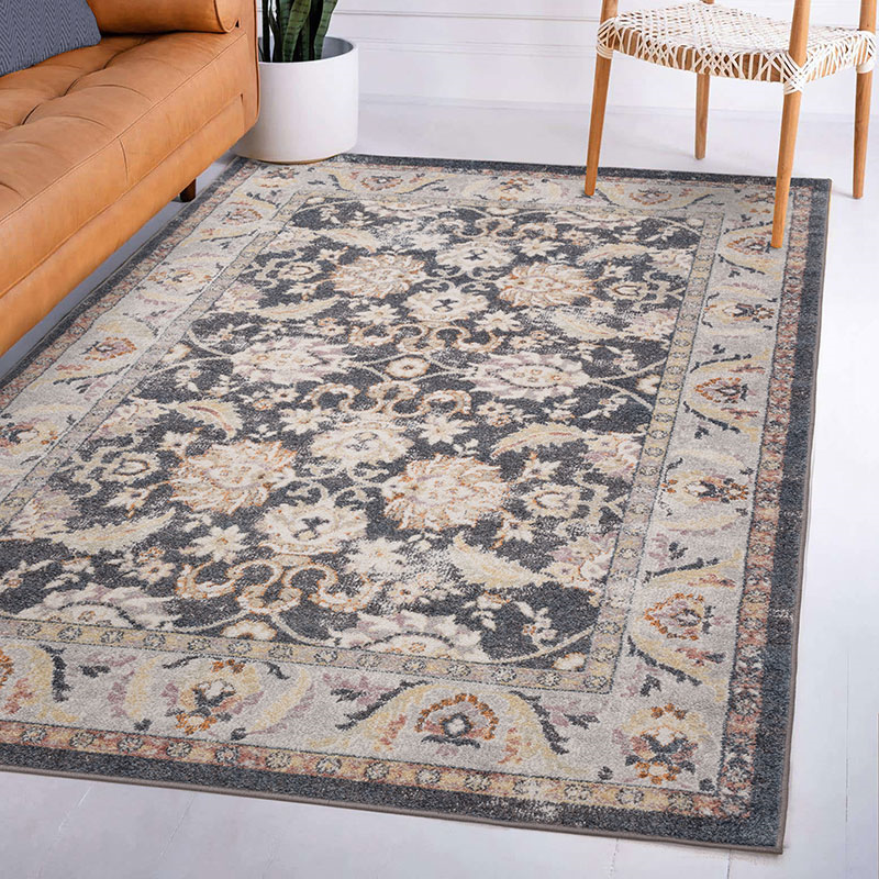 Flores farah classic persian border rug, 160 x 230cm, Multi-2