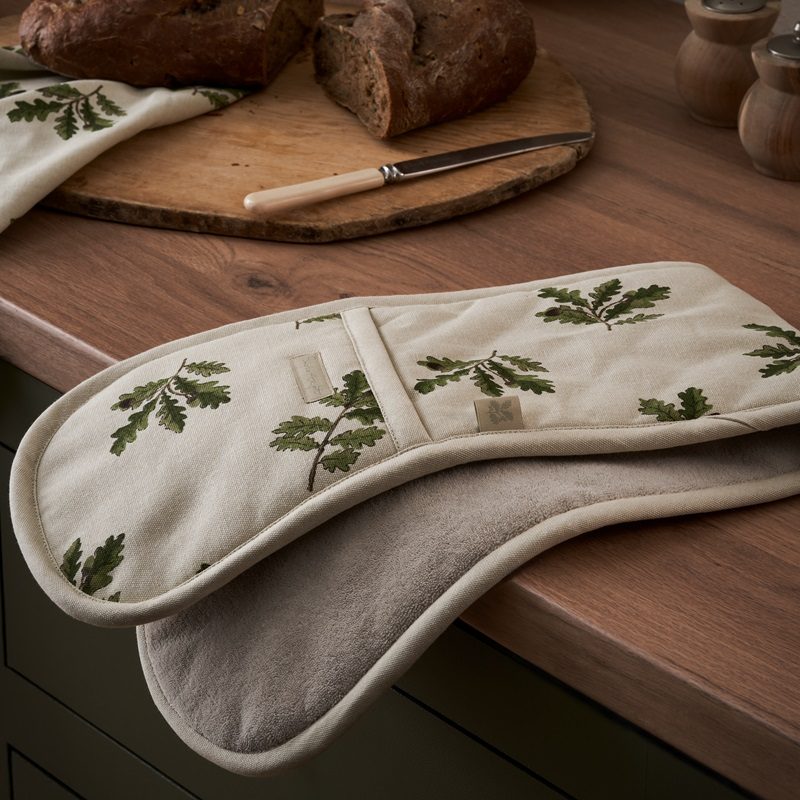 Acorn &  Oak Double Oven Glove, L84 x W18cm, Natural-0