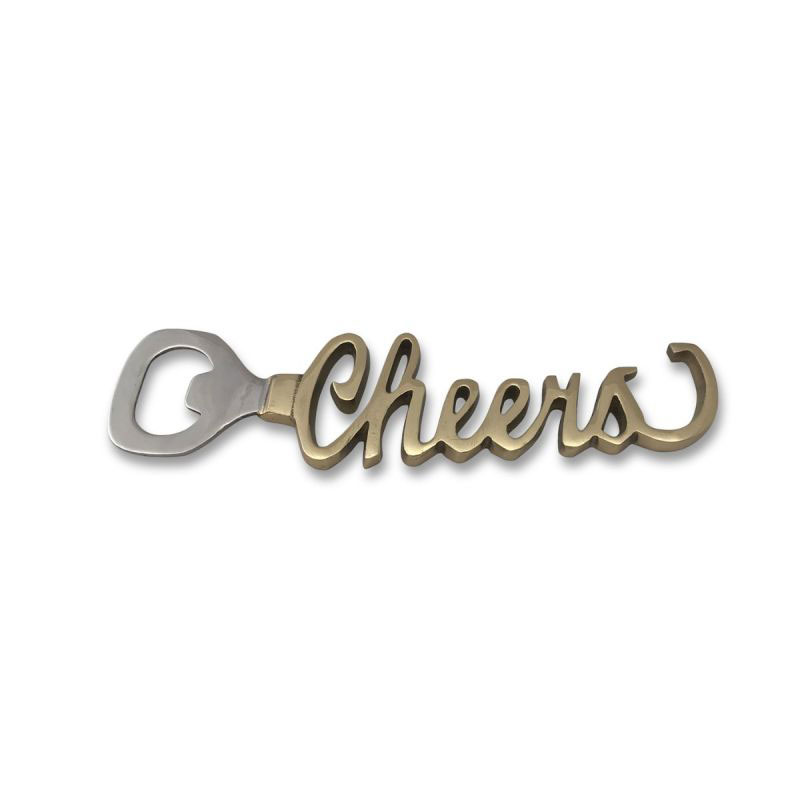 Cheers Bottle Opener, L17cm, Gold-1