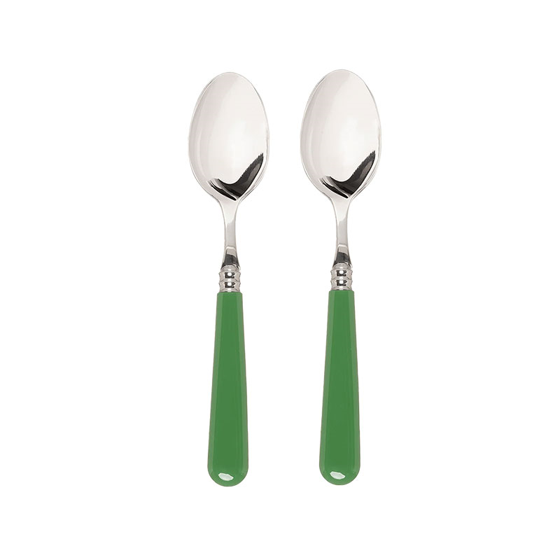 Set of 2 Teaspoons, Green-0