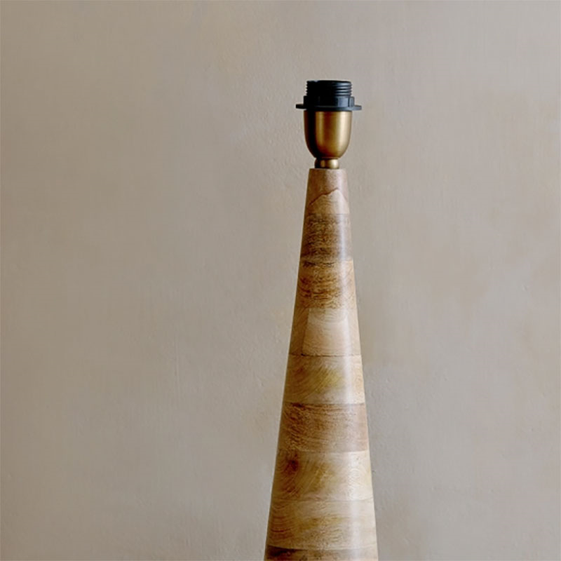 Chameli Mango Wood Table Lamp, H45cm, Natural-3