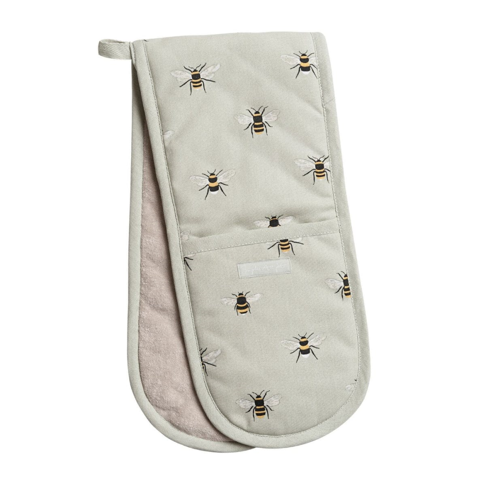 Bees Double oven glove, 18 x 84cm-0