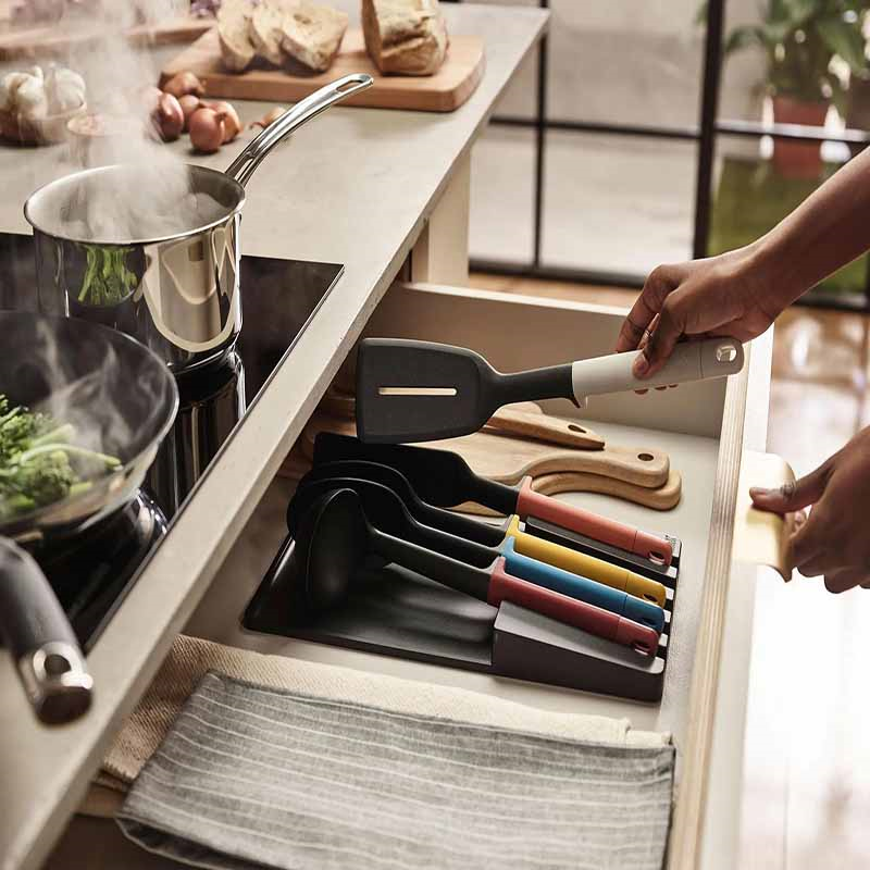 Elevate 5 Piece Utensils Drawer Storage, Multi-0