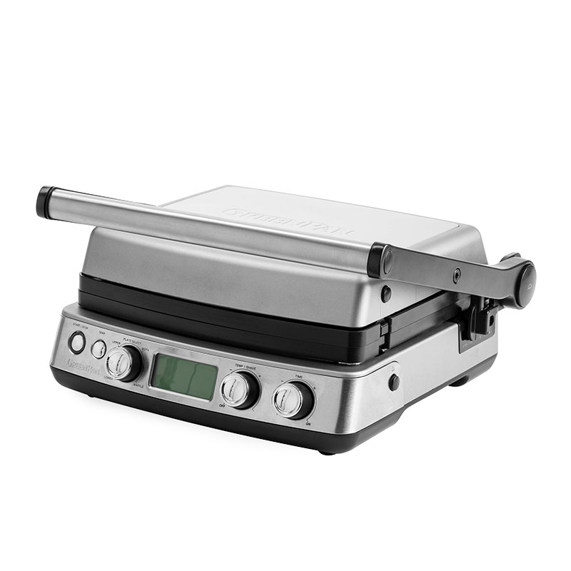 Non-Stick 3-in-1 Contact Grill & Indoor BBQ, Stainless Steel-1