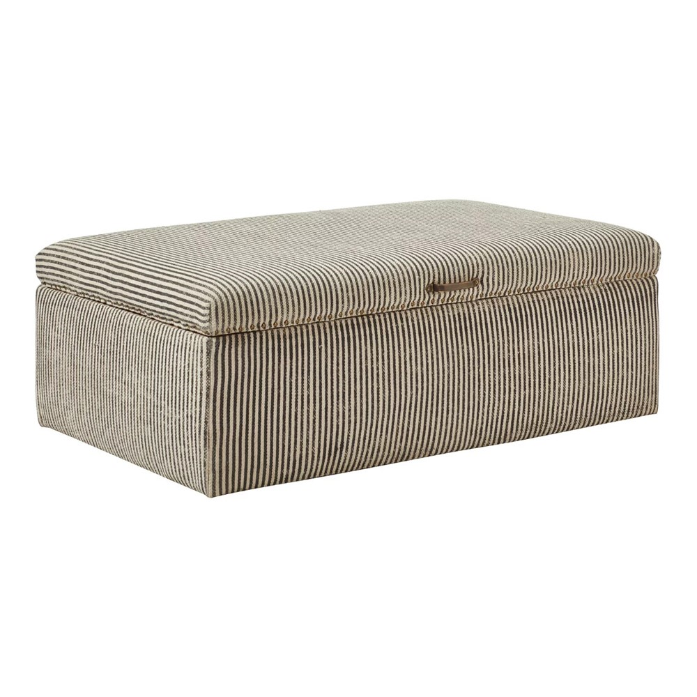 Crusoe Upholstered ottoman, W122 x D78 x H42cm, Soft Charcoal-0