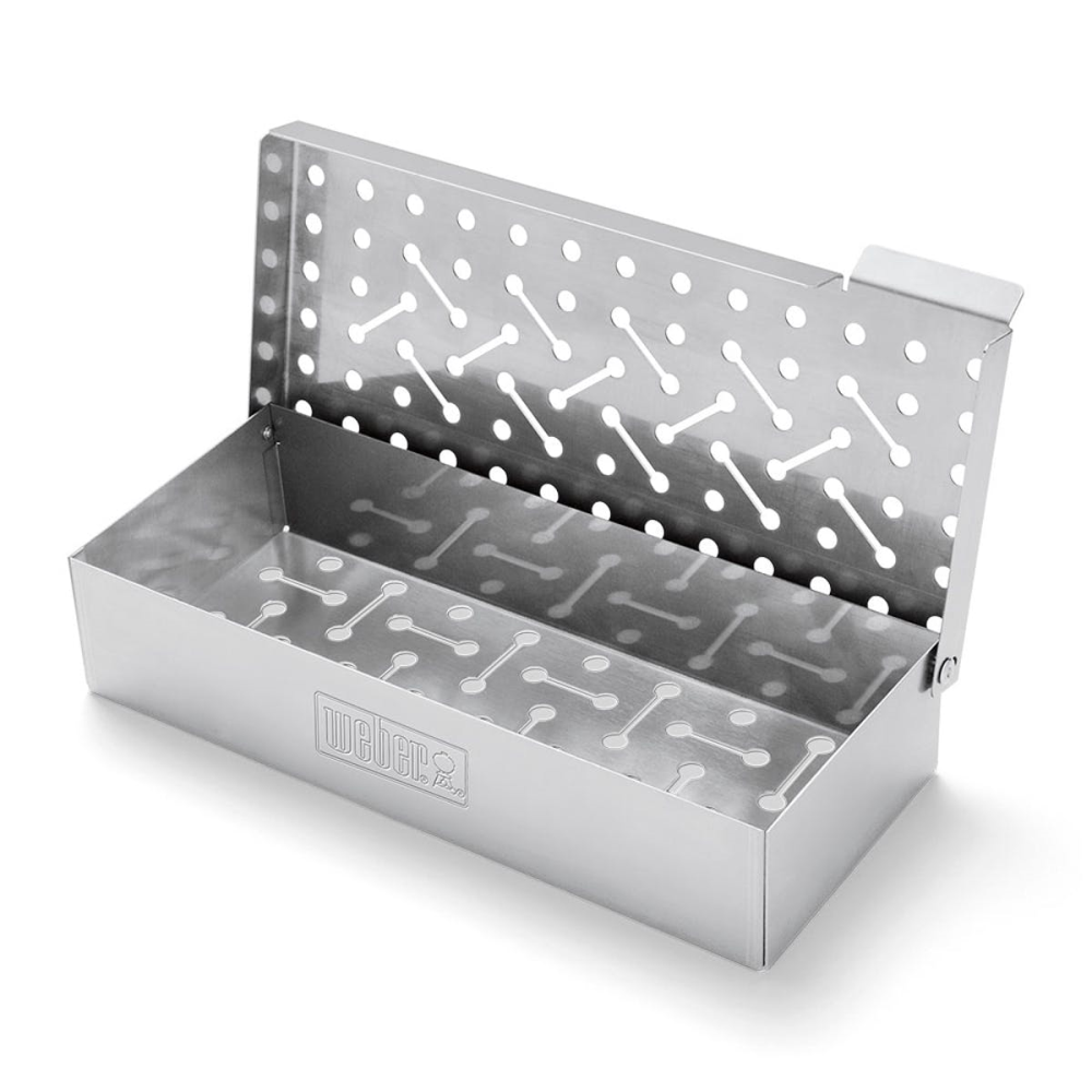 Universal Smoker box, H5 x W12 x D24.6cm, Stainless Steel-0