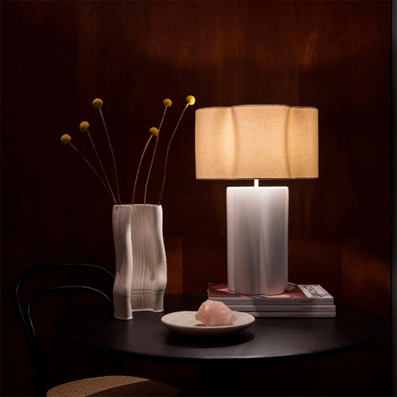 Flower Table Lamp, H54cm, Opal-0