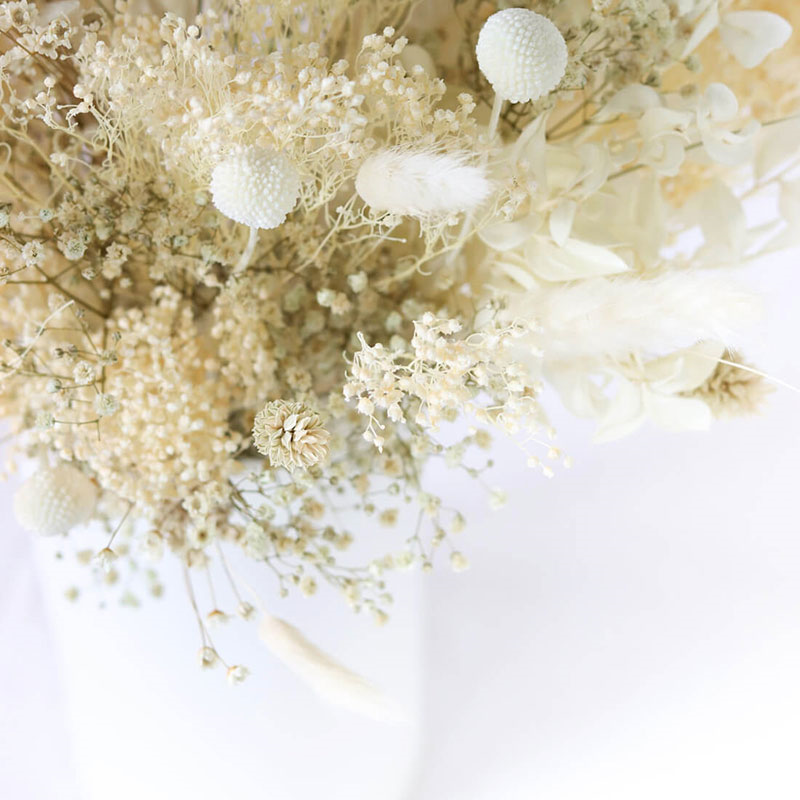 Natural Whites Large hand-tied bouquet, H42-48cm, Ecru-3