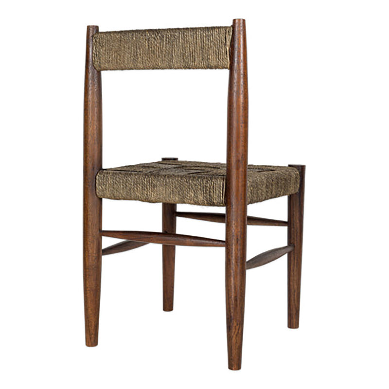 Ranunak Acacia Woven Dining Chair, Washed Walnut-6