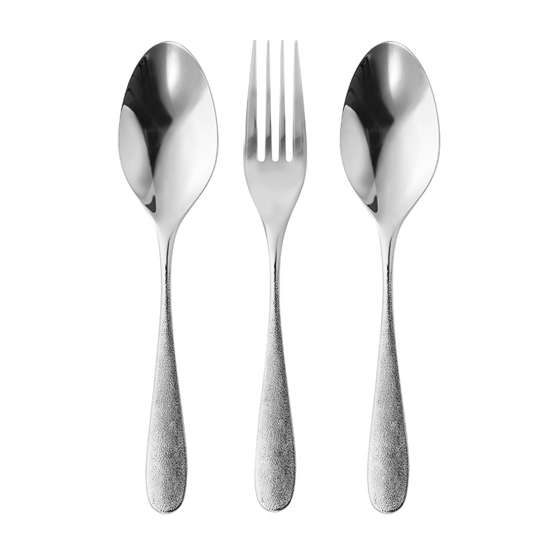 Sandstone 3 Piece Serving Set, Stainless Steel-0