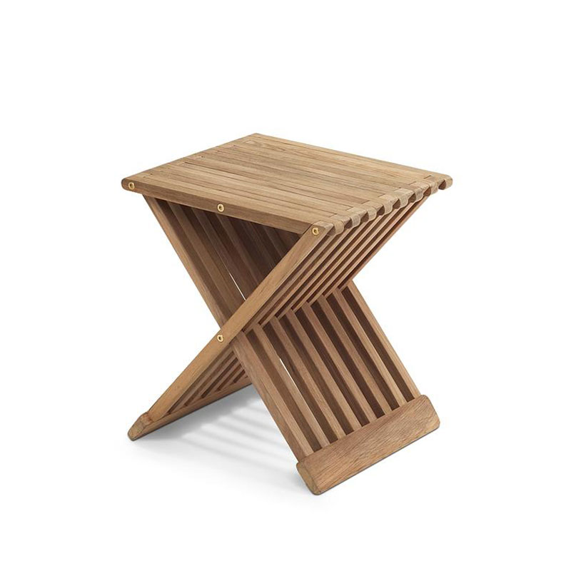 Fionia Stool, W40 x D33.5 x H44cm, Teak-1