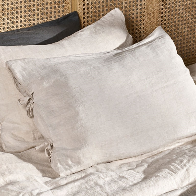 Adya Pair of Standard Linen Housewife Pillowcases, Natural-0