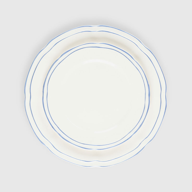 Provence Set of 4 Dinner Plates, D26cm, Blue-2