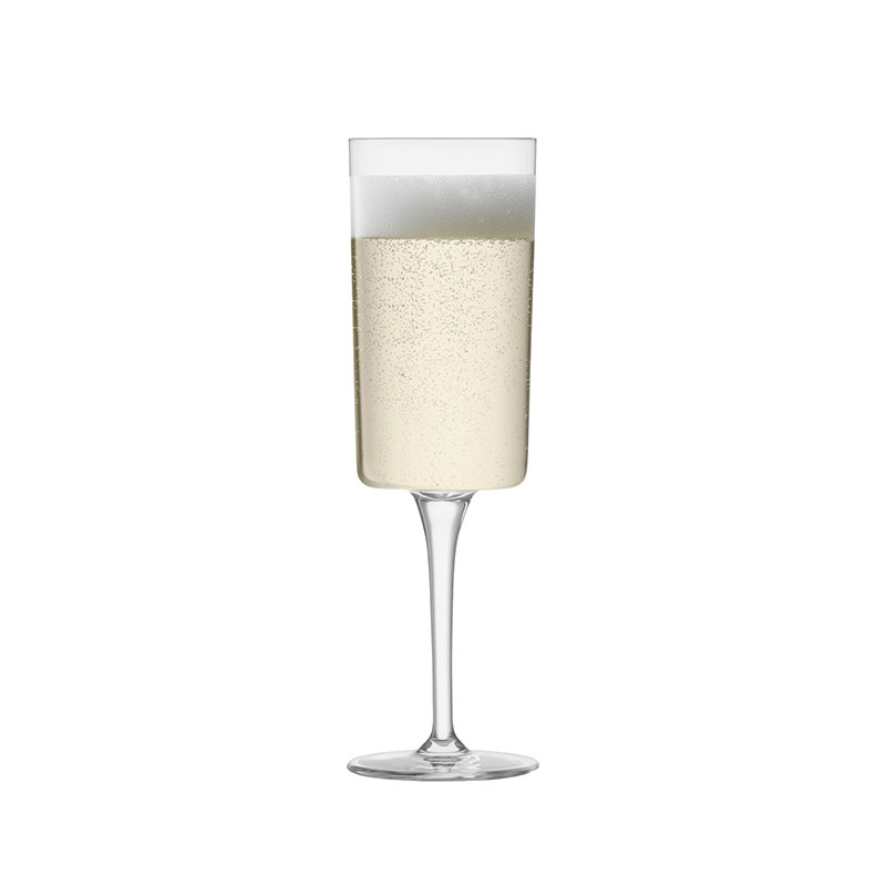 Gio Set of 4 Champagne Flutes, 210ml, Clear-2