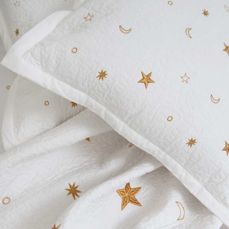 Constellations Bedding Cushion, White-2