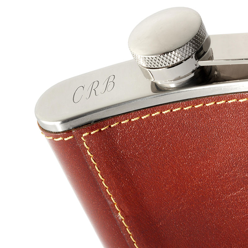 Classic Hip Flask, H11.5 x W9.5cm, Cognac-2