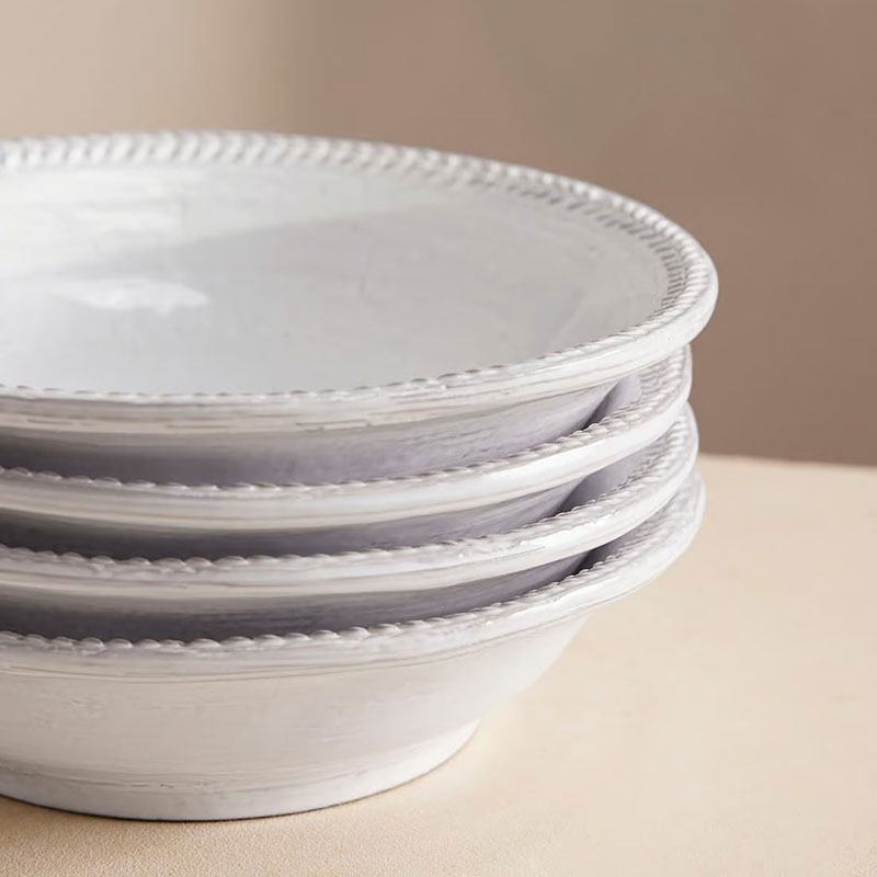 Hillcrest Set of 4 Pasta Bowls D22cm, White-3