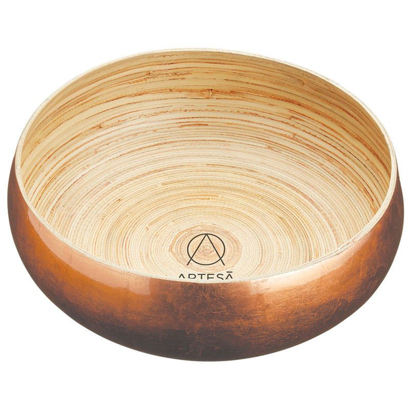 Serving bowl, 26cm, Copper Finish Bamboo-0