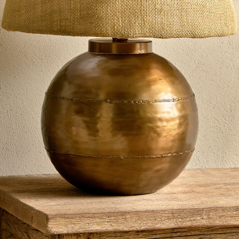 Rasan Table Lamp, H25.5cm, Antique Brass-3