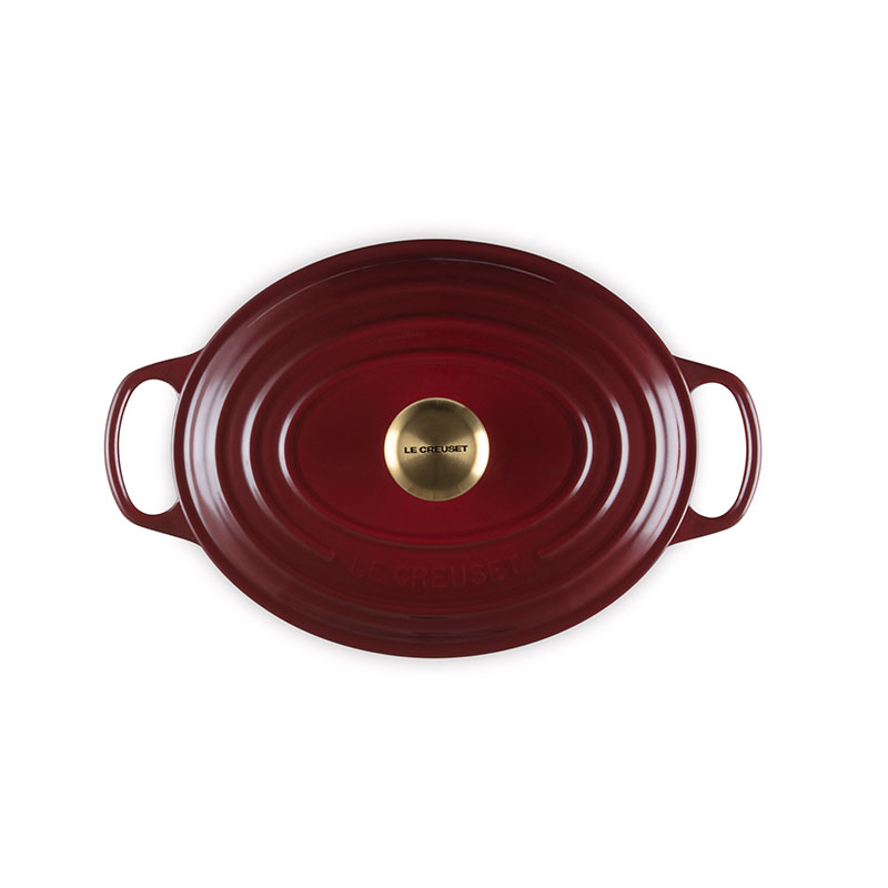 Signature Cast Iron Oval Casserole, 29cm, Garnet-3