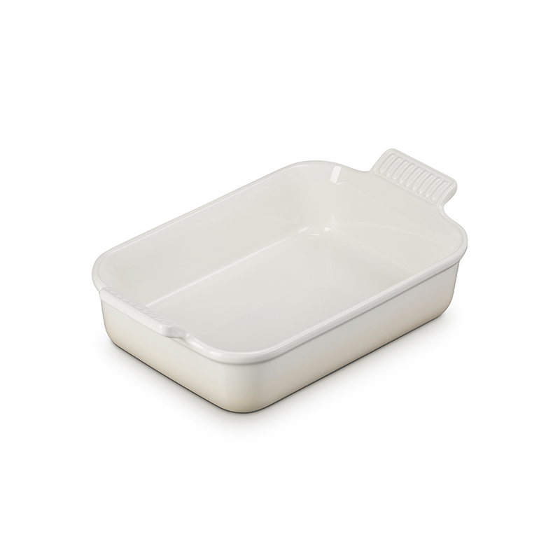 Stoneware Deep Rectangular dish, 26cm - 2.3 litre, Meringue-2