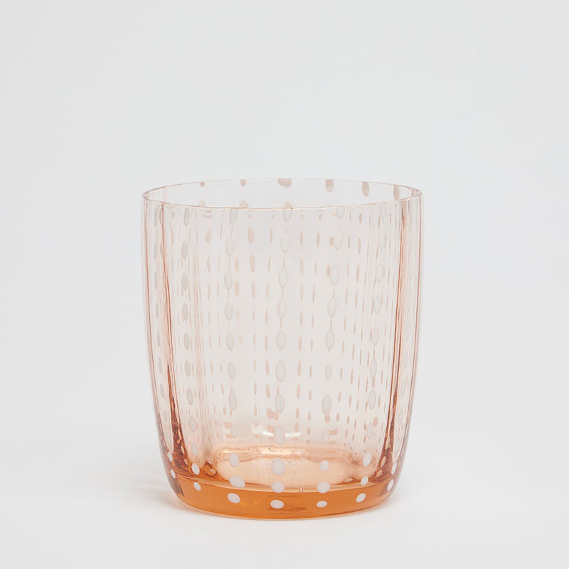 Speckled Set of 4 Tumblers, 365ml, Rose-0