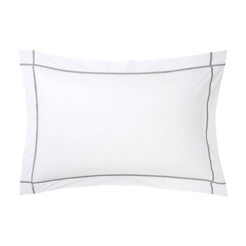 Athena - 500 Thread Count Cotton Percale King pillowcase, 50 x 90cm, Platine-0