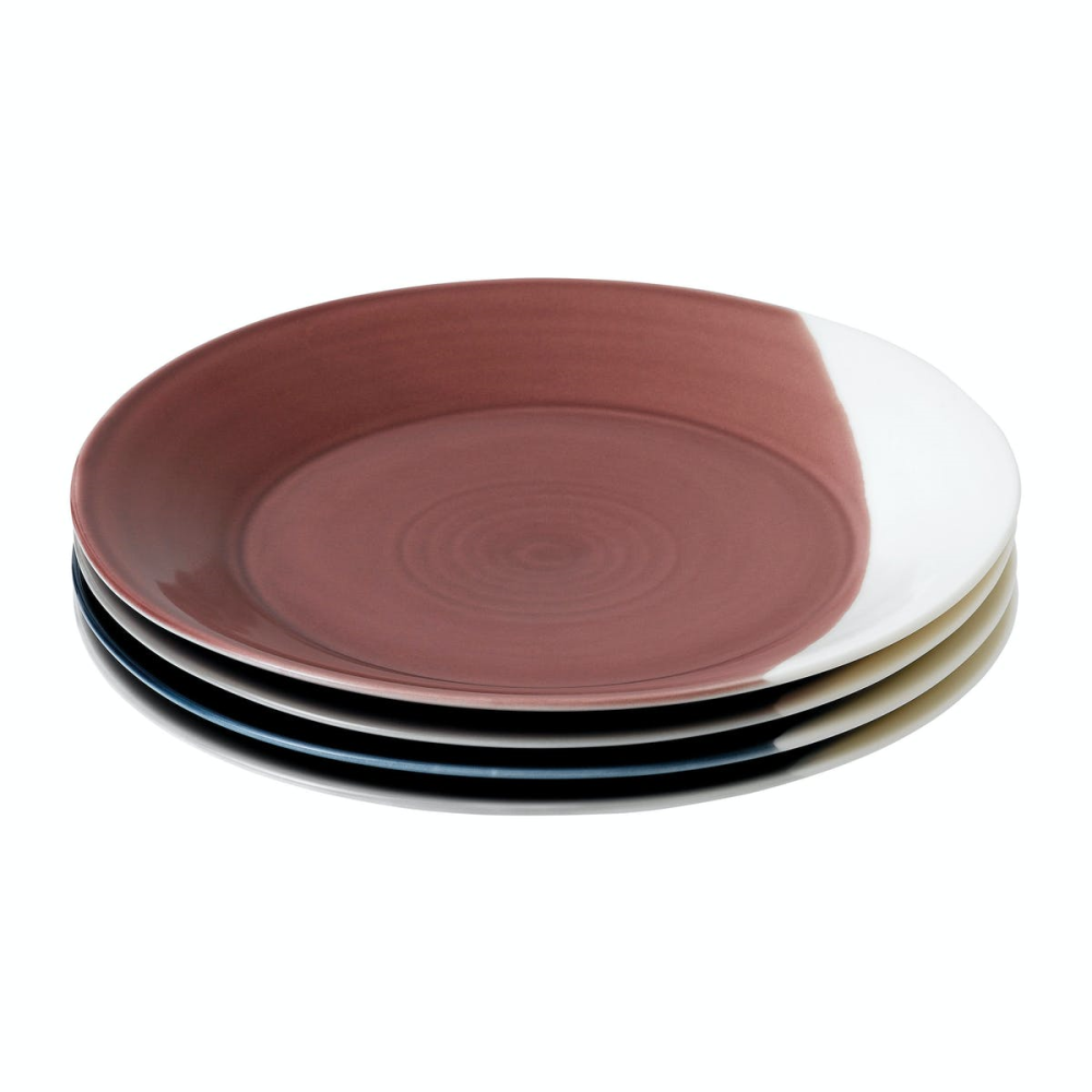 Bowls of Plenty Set of 4 plates, 23cm, brown/grey-0