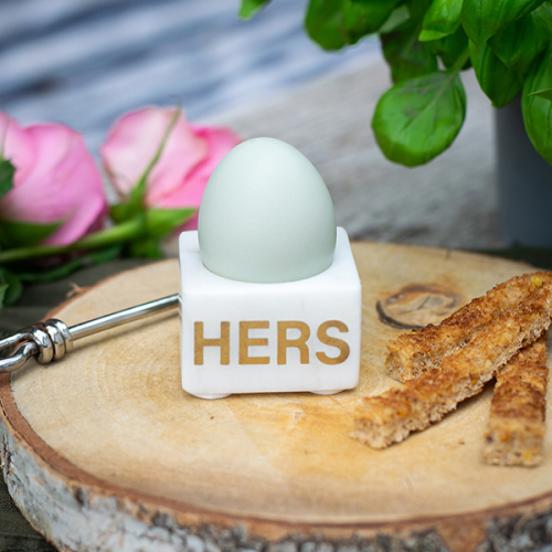 Hers Egg Cup, L5.5 x W5.5 x H3.5cm, White-0