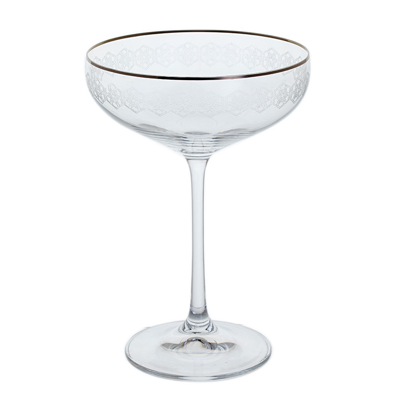 Gatsby Pair of Cocktail Saucers, 290ml, Clear-0